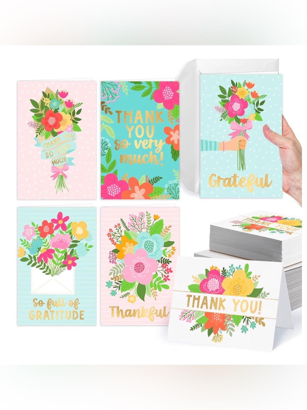 Thank You Card Set -54. Cards and envelopes